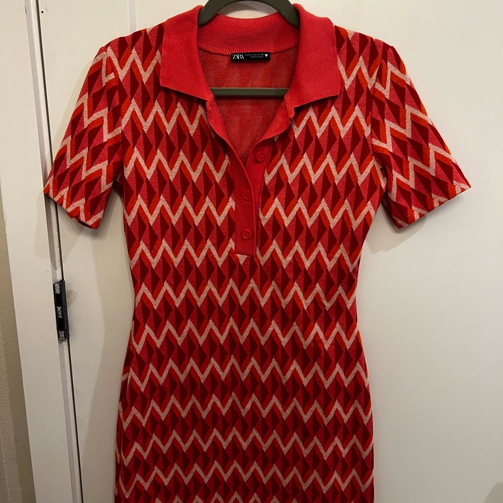 Zara Geometric Pattern Dress